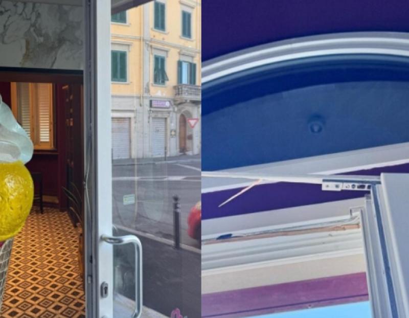 Livorno, ladri rubano 600 euro di notte dalla gelateria Caprilli