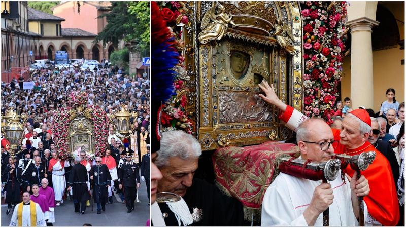 La risalita della Madonna a San Luca, l’invocazione di Zuppi: “Maria è portatrice di pace e speranza”