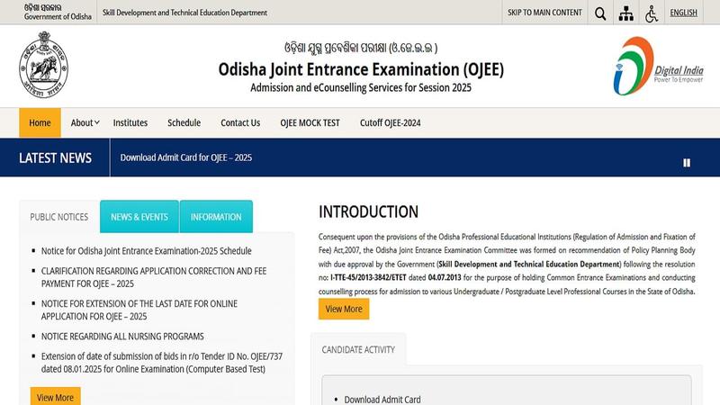 Odisha OJEE result 2025 declared at ojee.nic.in; download rank card here