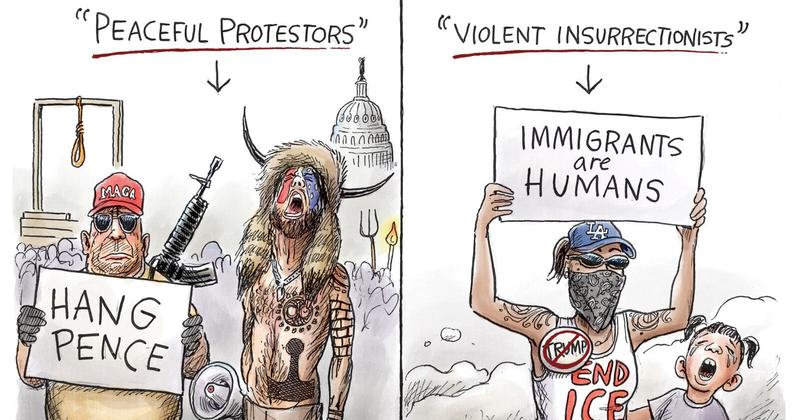 Adam Zyglis: Tear Gaslighting