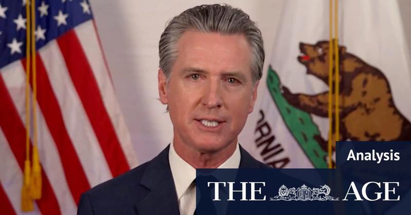 Gavin Newsom began his speech as a state governor. He ended it as a potential president