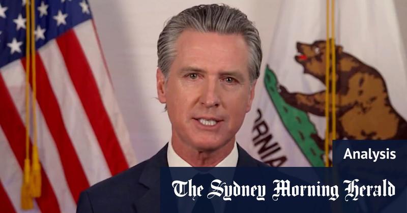 Gavin Newsom began his speech as a state governor. He ended it as a potential president