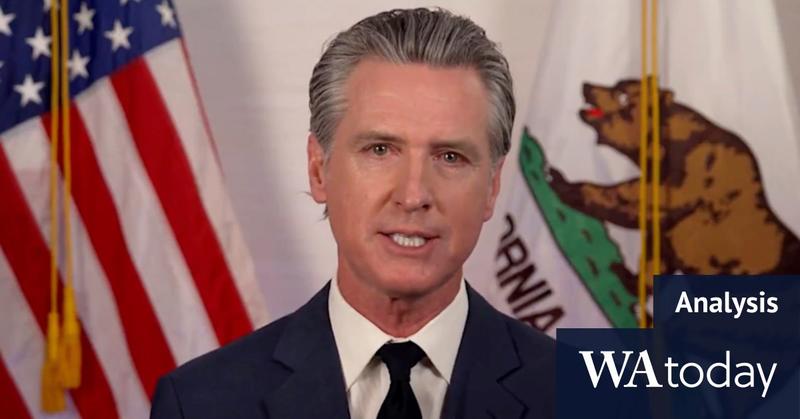 Gavin Newsom began his speech as a state governor. He ended it as a potential president