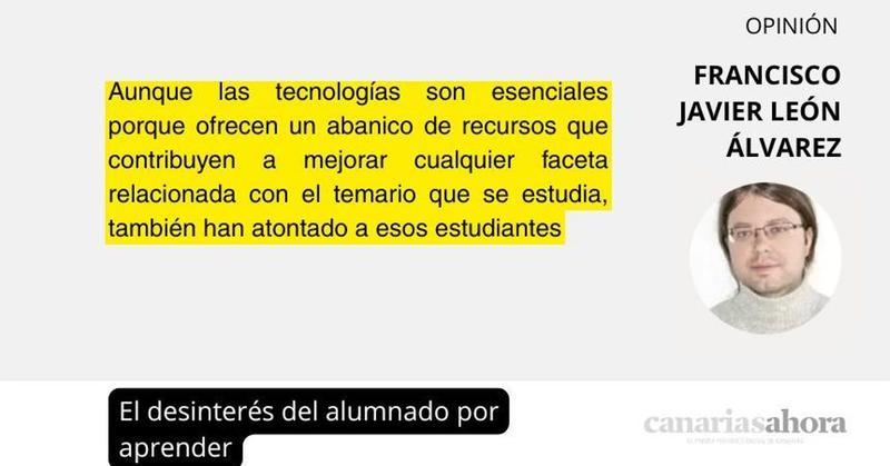El desinterés del alumnado por aprender