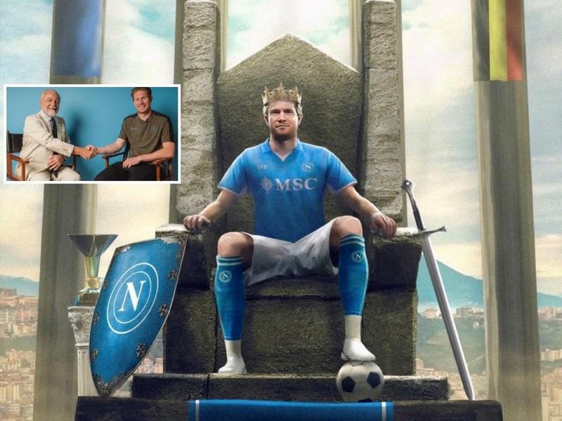 Napoli, De Bruyne come nel Trono di Spade: Â«Re Kev Ã¨ quiÂ». La firma con De Laurentiis