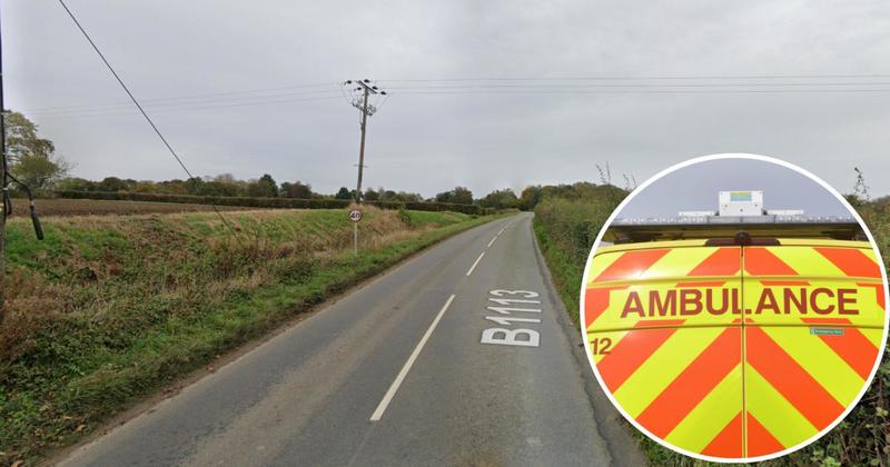 Woman taken to hospital after car crashes into ditch