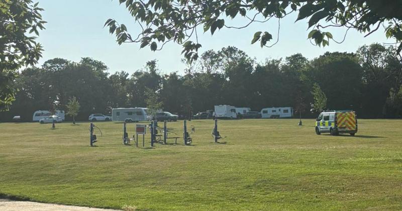 Travellers pitch up at popular park