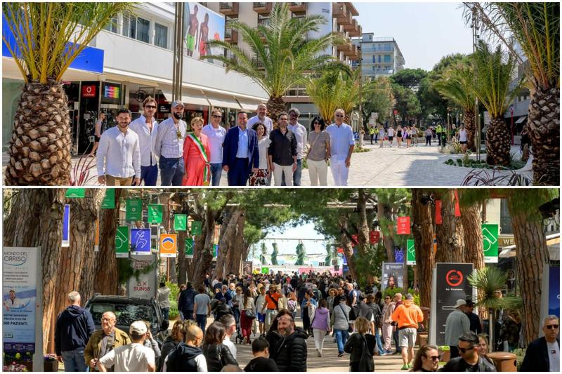Riccione, il nuovo viale Ceccarini è un’oasi