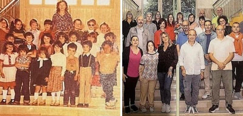 Comacchio, la classe si ritrova dopo 48 anni: stessa foto e c’è anche la maestra