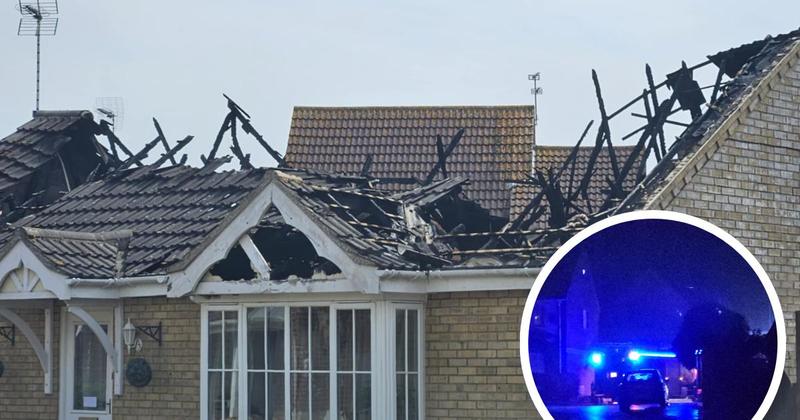 House struck by lightning during storm