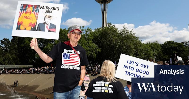 While Trump enjoyed a military parade, millions attended ‘No Kings’ protests