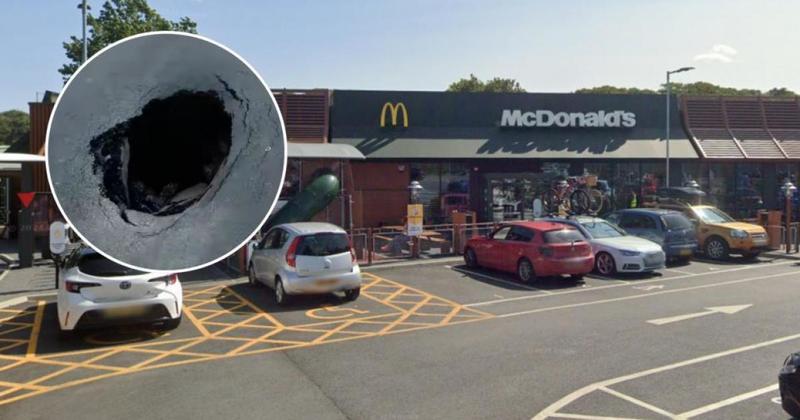 Road to reopen after McDonald's sinkhole incident