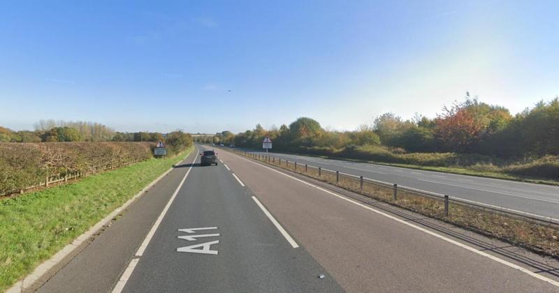 Woman remains in hospital after car overturned on A11