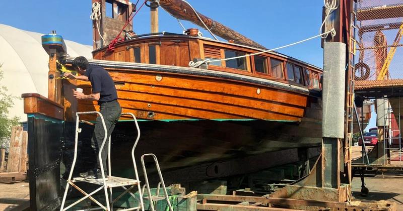 Historic vessel being prepared for another season on the Broads