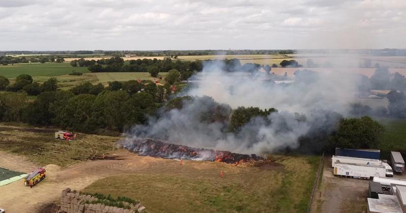 Drone footage captures 'shocking' fire