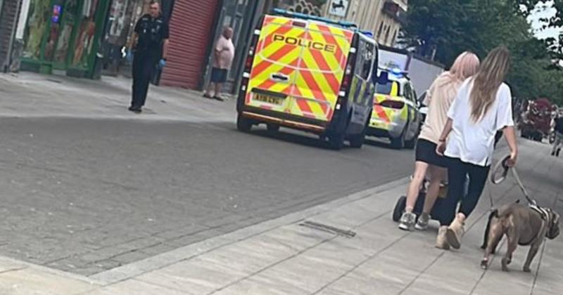 Man seen jumping on police car near Wetherspoon pub