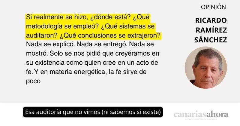 Esa auditoría que no vimos (ni sabemos si existe)