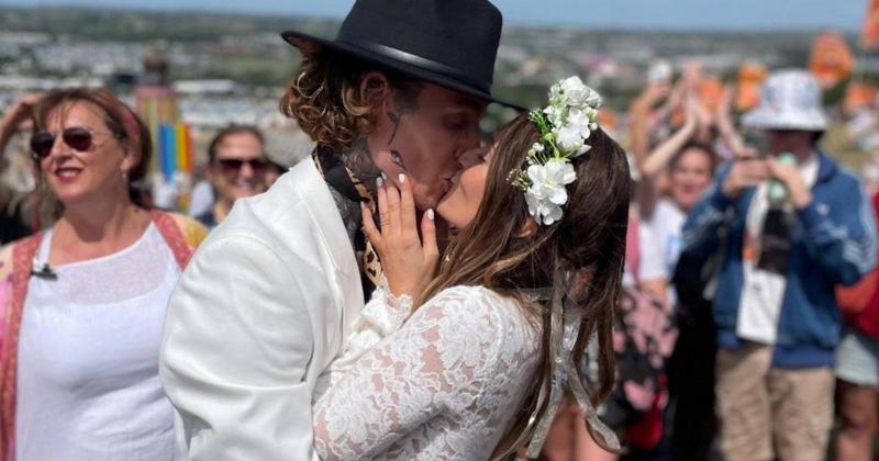 WATCH: Norfolk couple tie the knot in front of hundreds at Glastonbury