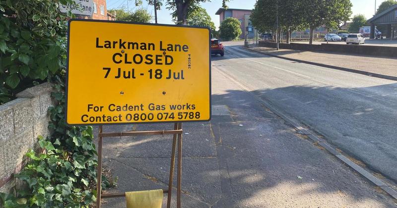 Gas mains work means road will be shut for two weeks