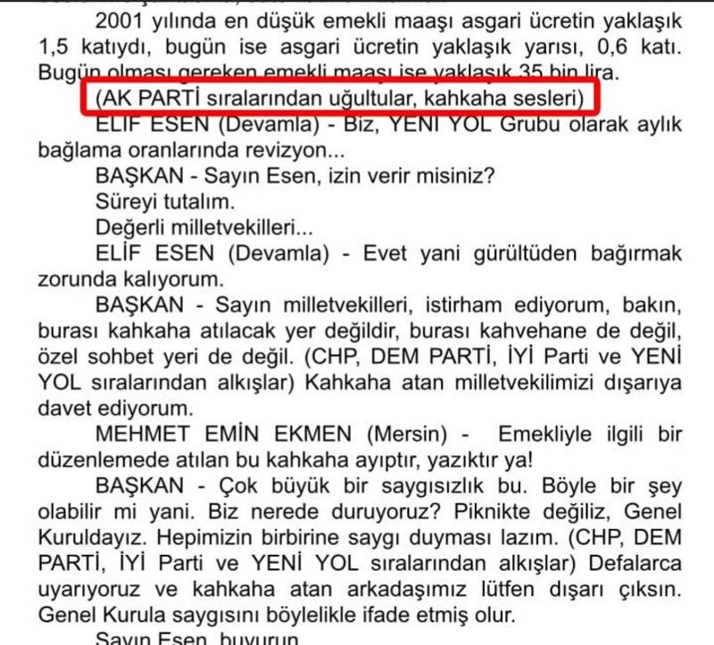 Evlerde Açlık, Mecliste Kahkaha