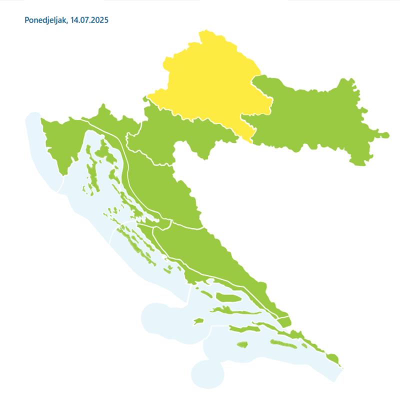Pogledajte što nam stiže sa sjevera: Sprema se olujno nevrijeme, DHMZ upalio alarm