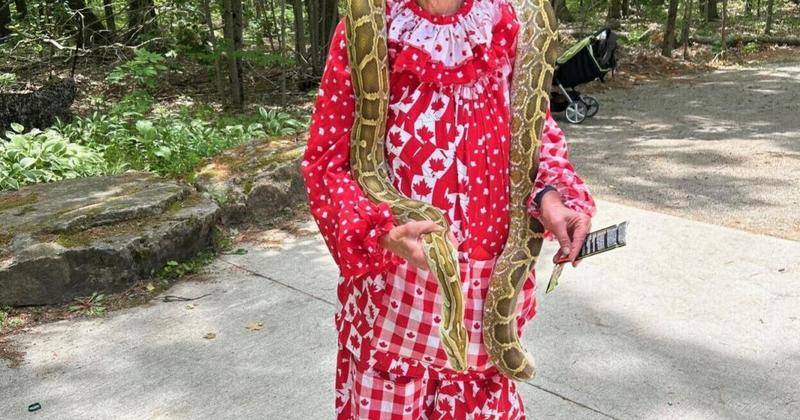 Animals out for Canada Day in Buckhorn