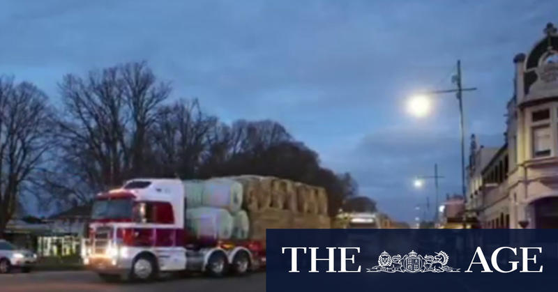The trucks hauling the generosity of strangers into a green drought