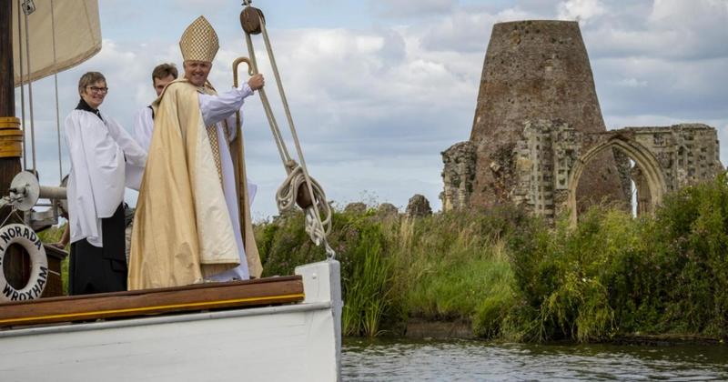 Bishop to arrive by wherry for outdoor service at historic ruined abbey