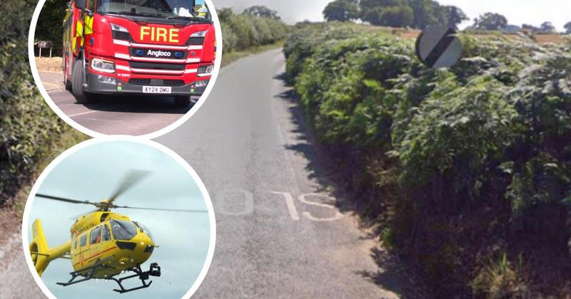 Man in life-threatening condition after vehicle fire