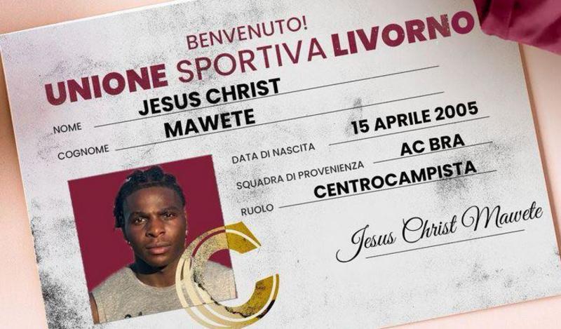 Jesus Christ si è fermato a Livorno, arriva il nuovo calciatore e il suo nome fa impazzire i tifosi amaranto
