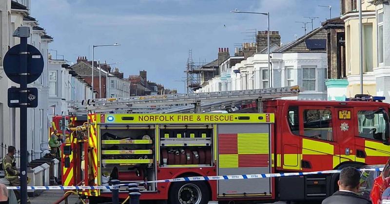 Fire breaks out at property in seaside town