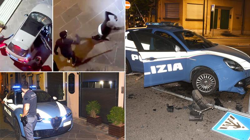 Ennesima spaccata in centro: banda in azione in una gioielleria, 2 agenti feriti in un incidente durante l'inseguimento