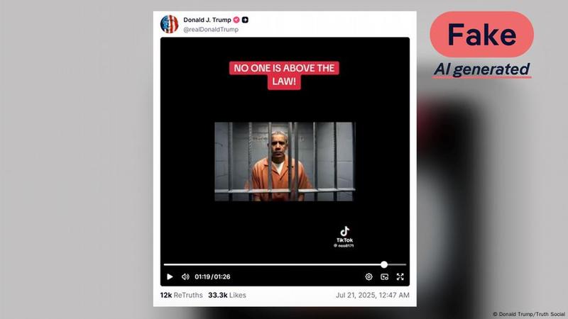 Fact check: Why does Donald Trump keep sharing AI fakes?