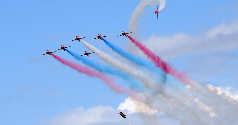What route will the Red Arrows fly to Norfolk airshow this weekend?