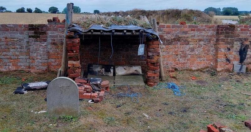 Vandals tear down walls at 17th century burial ground