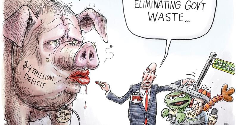 Adam Zyglis: Cuts to Public Media