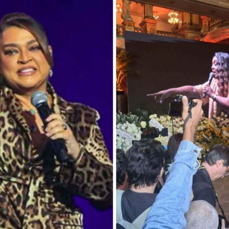 Caixão de Preta Gil é aberto ao público no Theatro Municipal do Rio; veja fotos