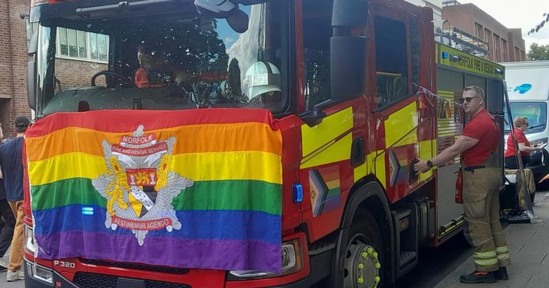 Norfolk fire service criticised for taking part in Norwich Pride