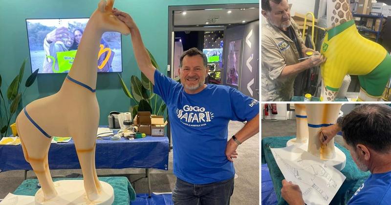GoGoSafari shows support for Canaries live painting new kit on Mini G