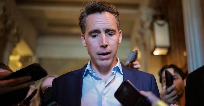 Josh Hawley Finishes Interview After Protest Disruption