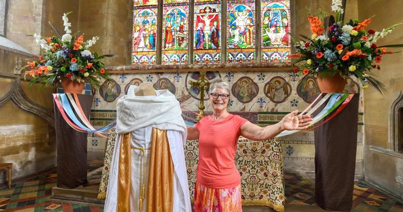 Church ablaze with colour for 50th flower festival