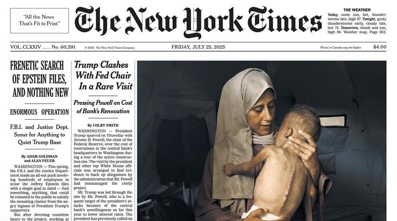 NY Times admits emaciated Gazan boy on front page had ‘pre-existing health problems’