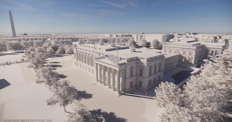 Trump’s White House Ballroom Is a Neoclassical Bludgeon