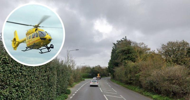Man airlifted to hospital after three-vehicle crash