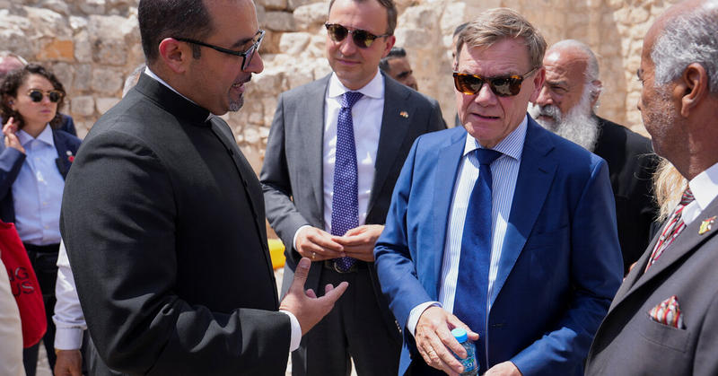 German foreign minister tones down Palestinian recognition talk on West Bank trip