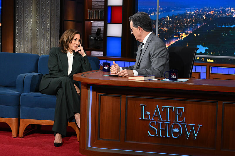 Stephen Colbert’s Kamala Harris Interview Brought Together Two Beleaguered Symbols of Embattled Institutions