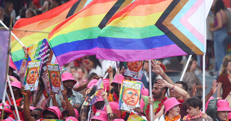 Amsterdam Pride parade blends celebration and protest in LGBTQ+ show of solidarity