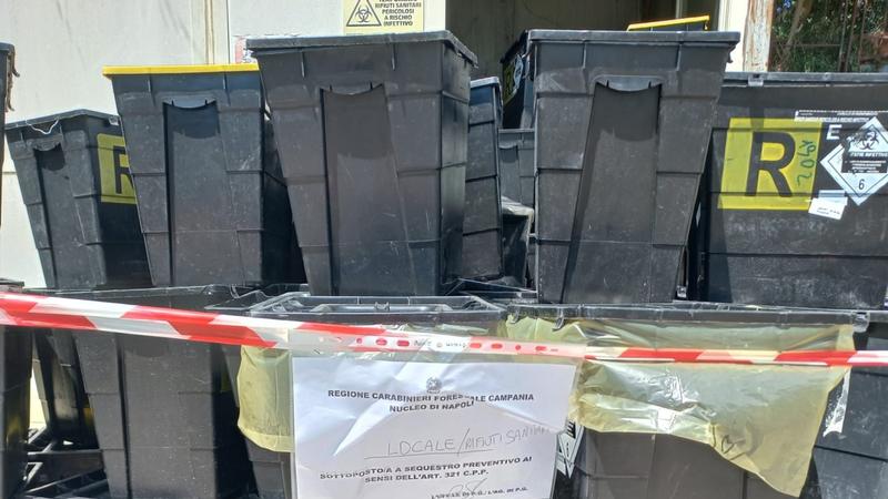 Garze, siringhe e cerottinel depuratore del Policlinico Federico II: sequestratoÂ da carabinieri della Forestale