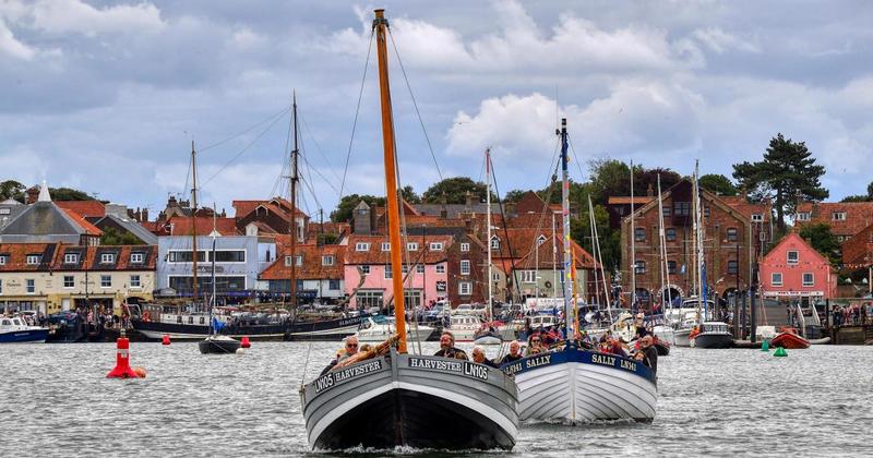 Historic flotilla leads seaside town's maritime festival