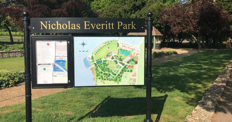 Arson attack at baby changing station in park